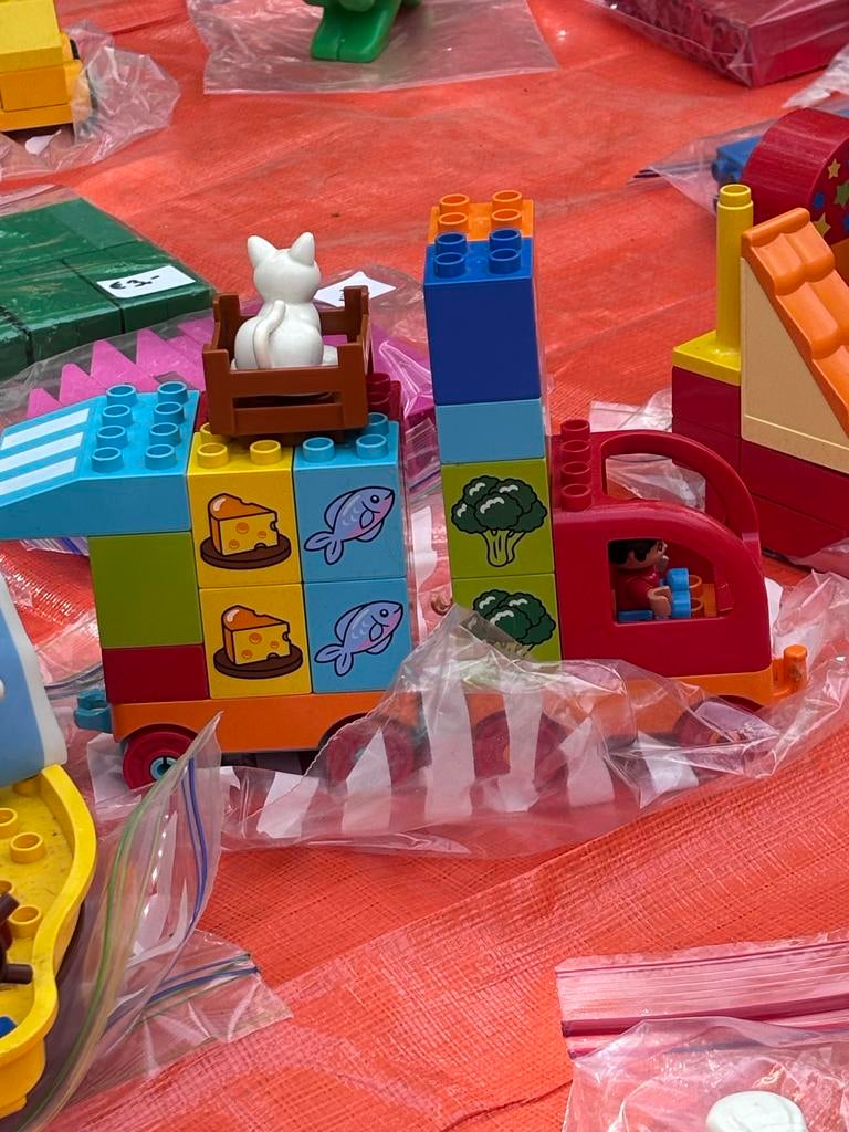 Duplo trein met eten/voedsel blokken, Ophalen of Verzenden, Gebruikt, Duplo