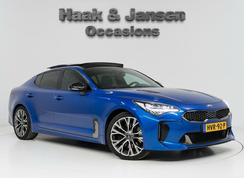 Kia Stinger GT-Line 2WD - Pano - Leder - Adaptive - Trekhaak, Automaat, Achterwielaandrijving, Gebruikt, Zwart