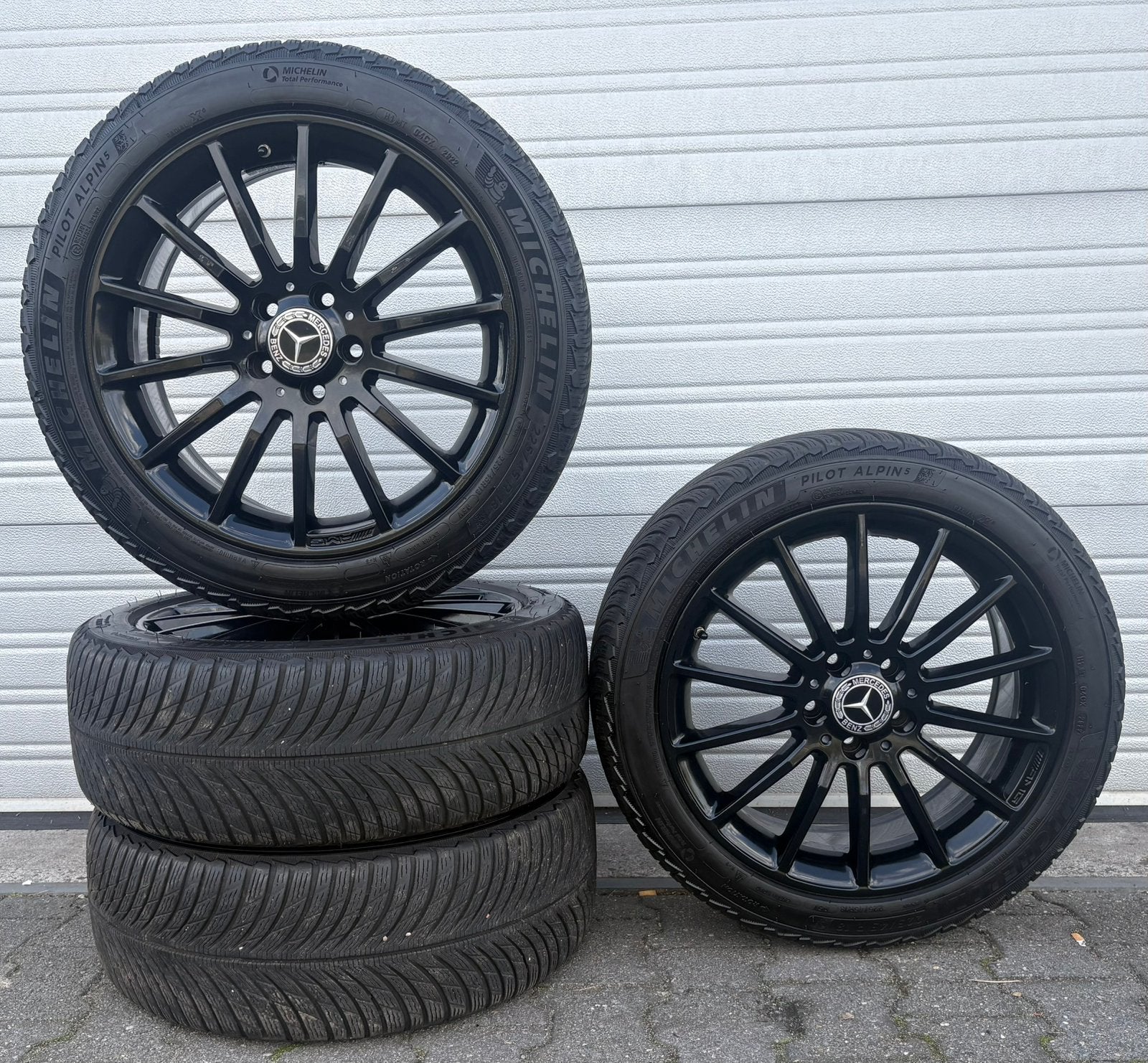 Originele Mercedes A Klasse 177 18'' Winterset met Michelin, Ophalen, 18 inch, Gebruikt, Banden en Velgen