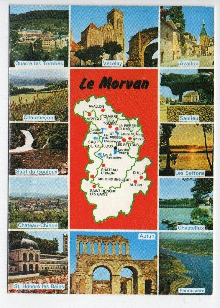 Frankrijk. Ansichtkaart Le Morvan, Frankrijk (1997), Ophalen of Verzenden, 1980 tot heden, Gelopen, Frankrijk