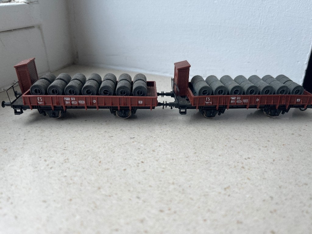 2x Lima ho FS lading met rollen staal.zie omschrijving, Gelijkstroom, Wagon, Ophalen of Verzenden, Zo goed als nieuw