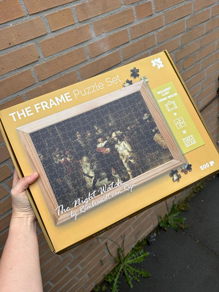 De Nachtwacht Puzzel Set met Lijst - 500 stukjes, Ophalen, 500 t/m 1500 stukjes, Nieuw, Legpuzzel