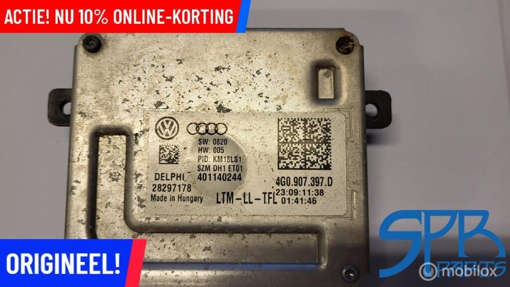 A4 A5 Q3 Q5 LED module BALLAST 4G0907697D 4G0.907.697.D TFL, Gebruikt, VOLKSWAGEN AUDI ORIGINEEL, Audi, Ophalen of Verzenden