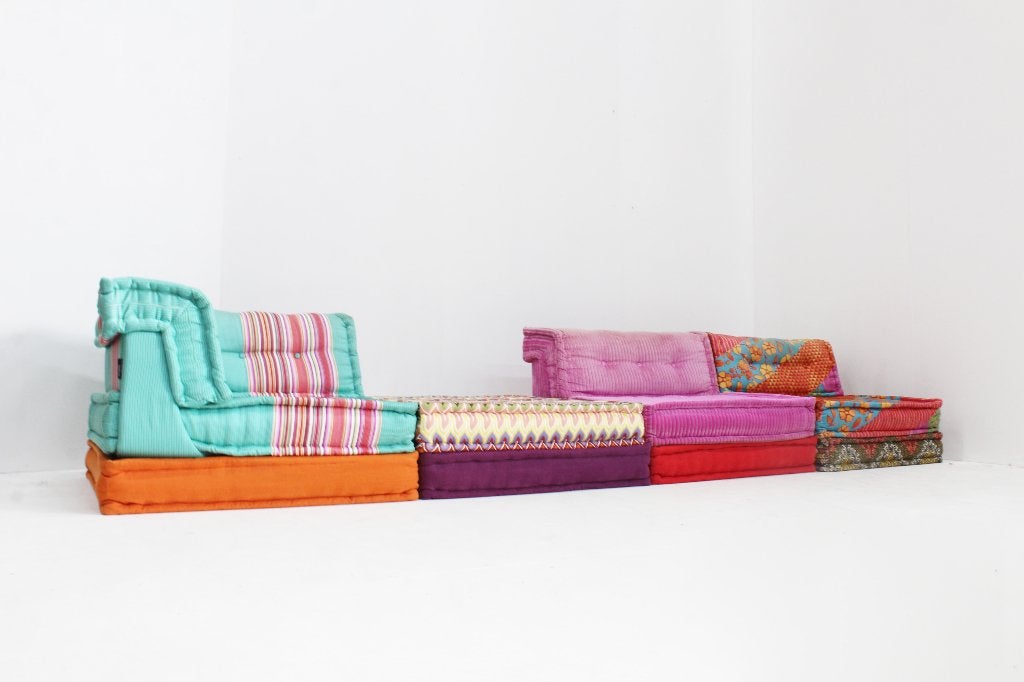 Roche Bobois Mah Jong sofa Kenzo Takada  Hans Hopfer, Gebruikt, Design, 300 cm of meer, 75 tot 100 cm