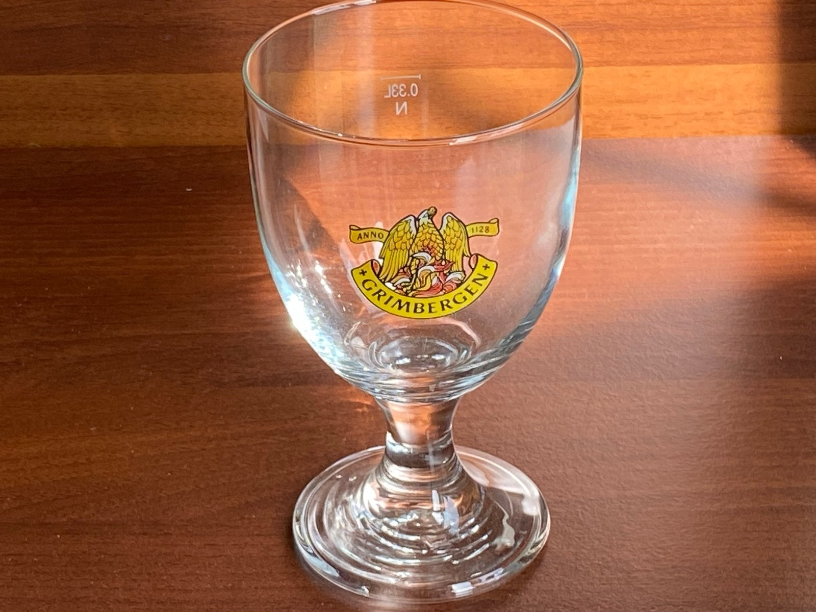 Grimbergen bierglas 0.33L, Glas of Glazen, Overige merken, Ophalen of Verzenden, Glas
