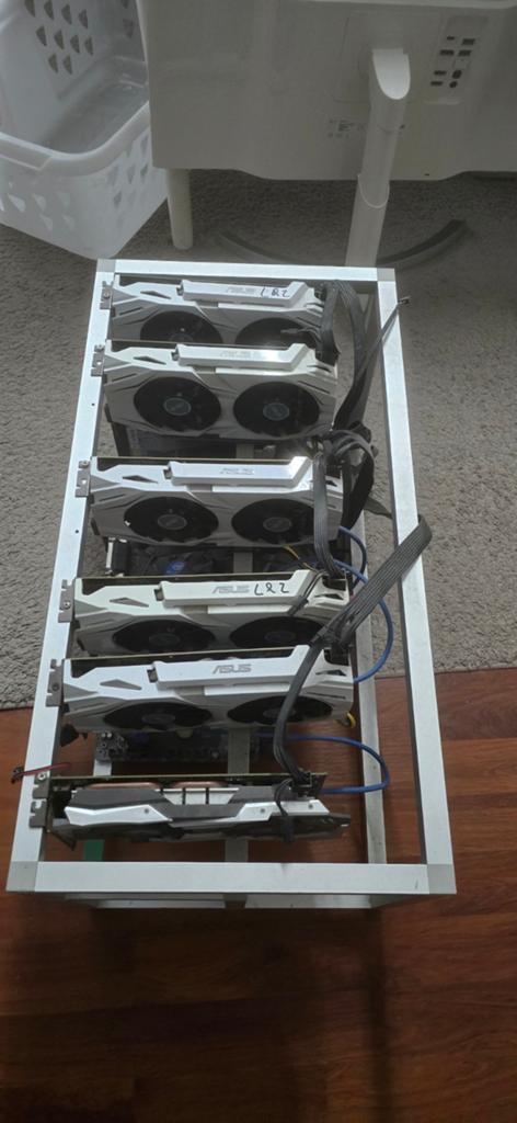 Mining Rig met 6x ASUS GTX 1060 6GB GPU's, Computers en Software, Videokaarten, PCI-Express 3, Gebruikt, HDMI, Ophalen of Verzenden