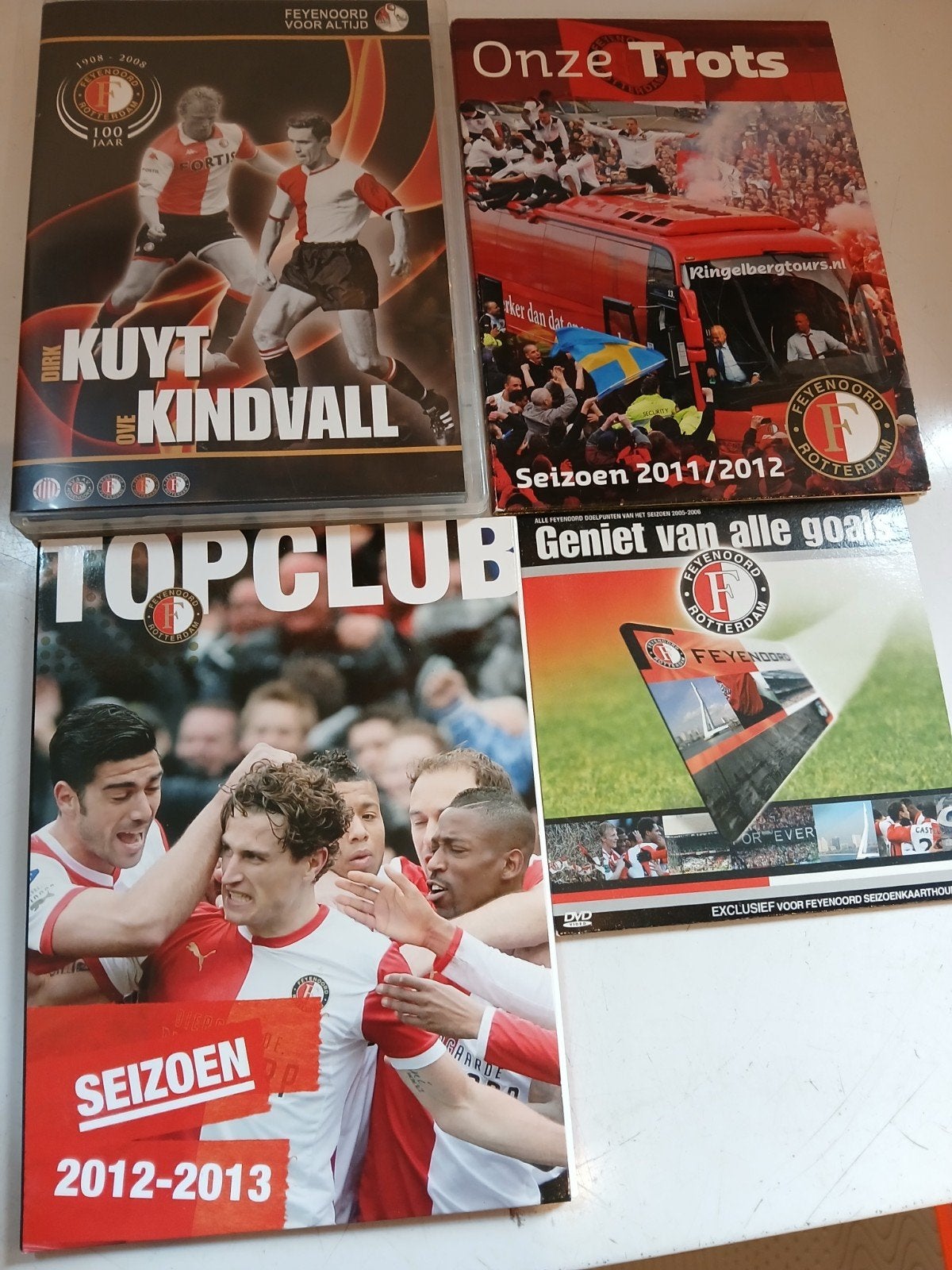 Feyenoord DVD Collectie: Kuyt, Onze Trots, Topclub, Goals, Gebruikt, Alle leeftijden, Inclusief doosje, Ophalen of Verzenden