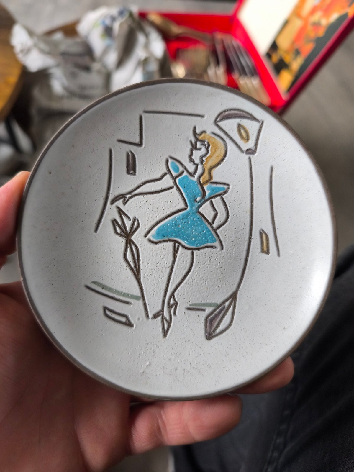 Vintage bordje Daan Aalten couzijn en pool, Antiek en Kunst, Ophalen of Verzenden