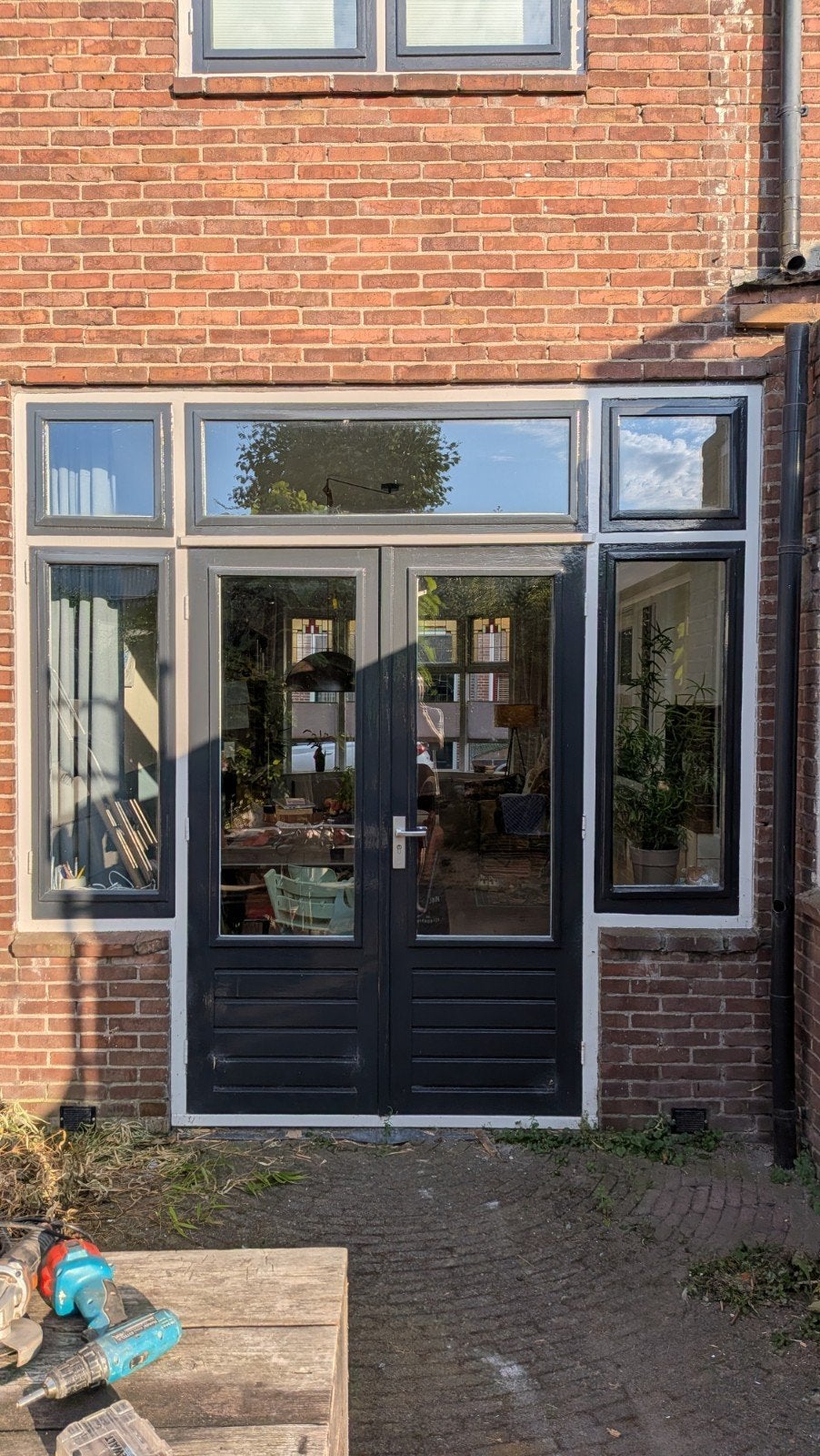 Diverse Hardhouten Deuren, Ramen en Kozijnen met Dubbelglas, Doe-het-zelf en Verbouw, Deuren en Horren, Ophalen, Gebruikt, 120 cm of meer