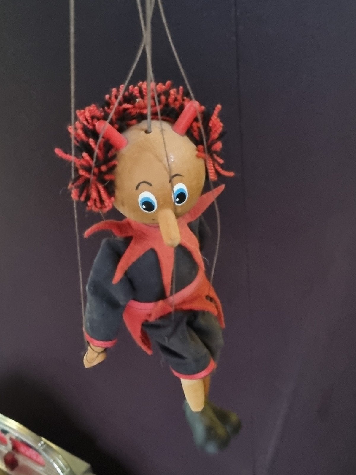 Vintage houten Pinokkio marionetpop, Ophalen of Verzenden, Gebruikt