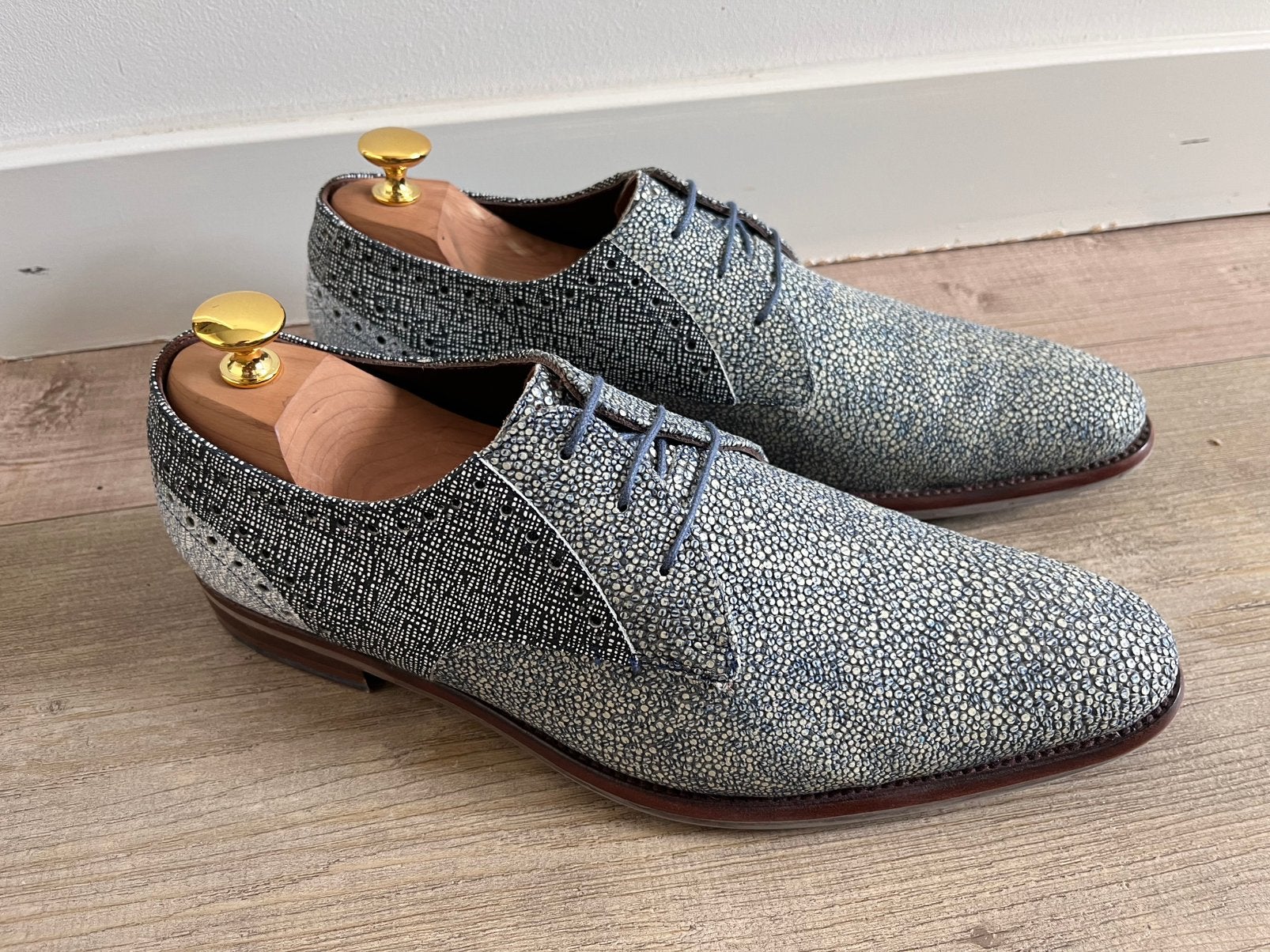 Floris van Bommel herenschoenen maat 8 / 42, Kleding | Heren, Schoenen, Floris van Bommel, Blauw, Floris van Bommel, Ophalen of Verzenden