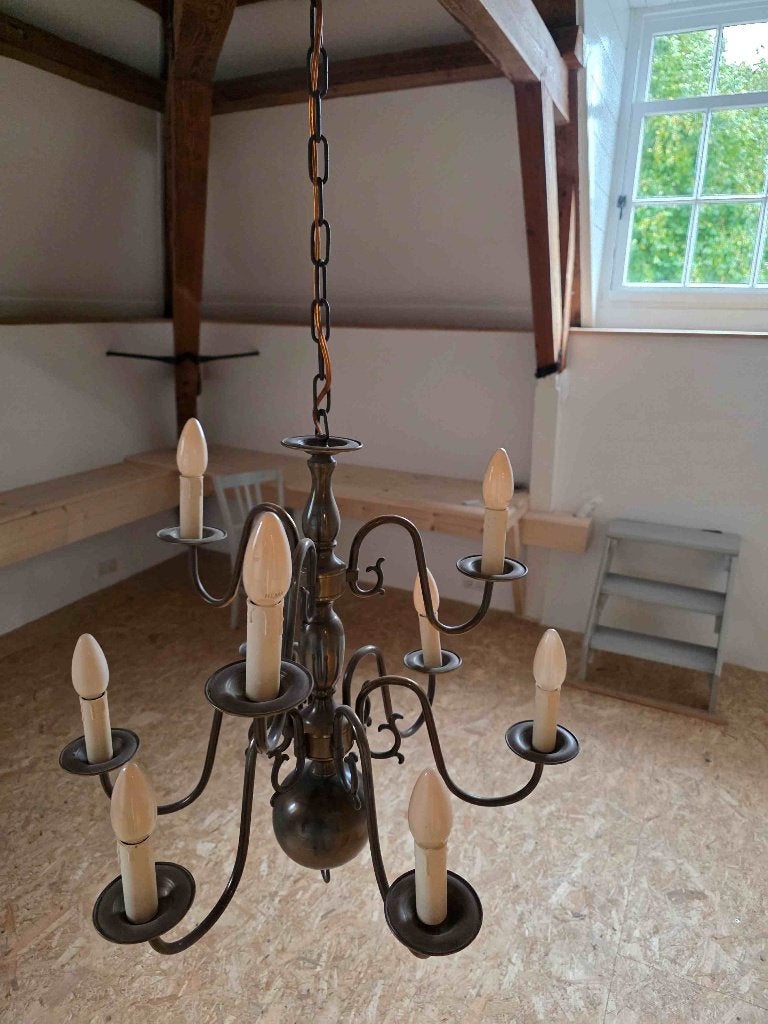 Kroonluchter, Huis en Inrichting, Lampen | Kroonluchters, Ophalen, Gebruikt, Metaal, E14 (klein)