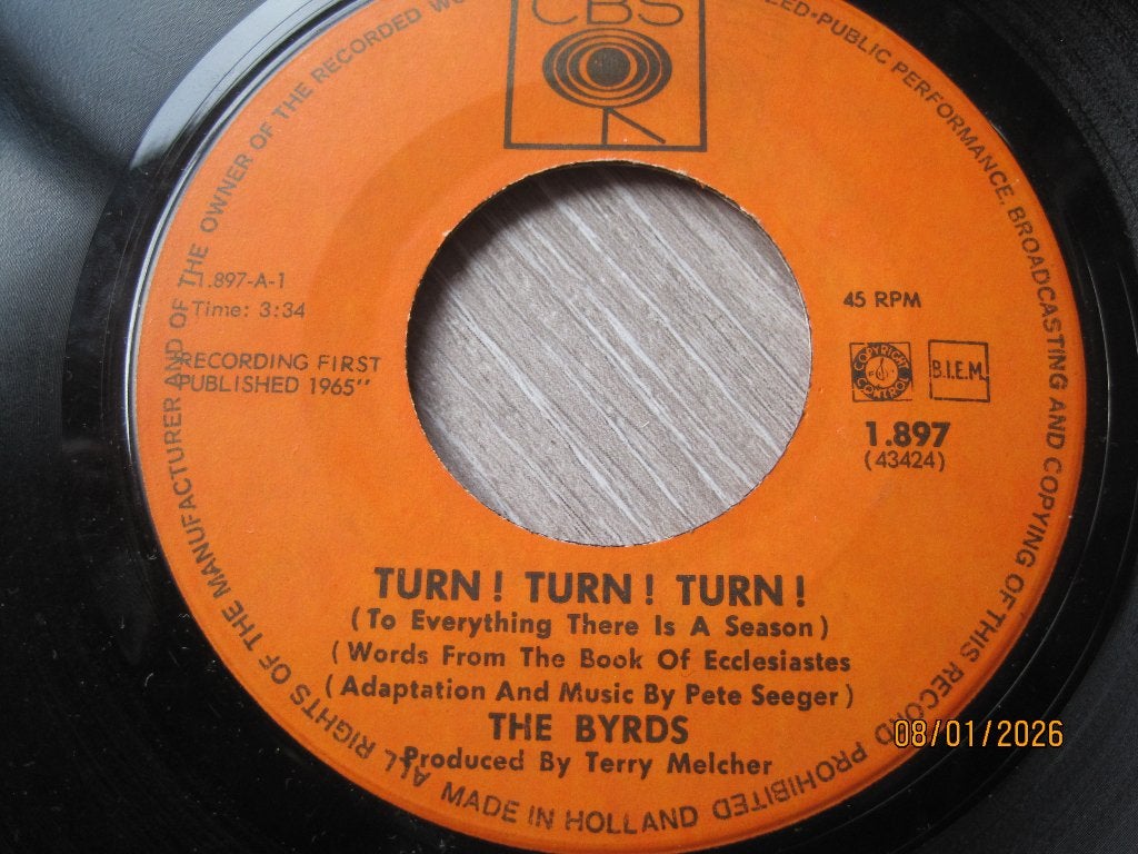 The Byrds   -   Turn! turn! turn!, Originele persing, 7 inch, Ophalen of Verzenden, Zo goed als nieuw