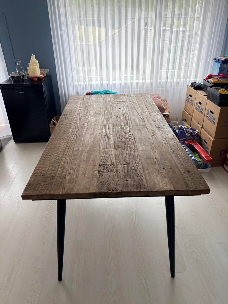 Mooie eetkamertafel, Ophalen, 50 tot 100 cm, Zo goed als nieuw, 150 tot 200 cm