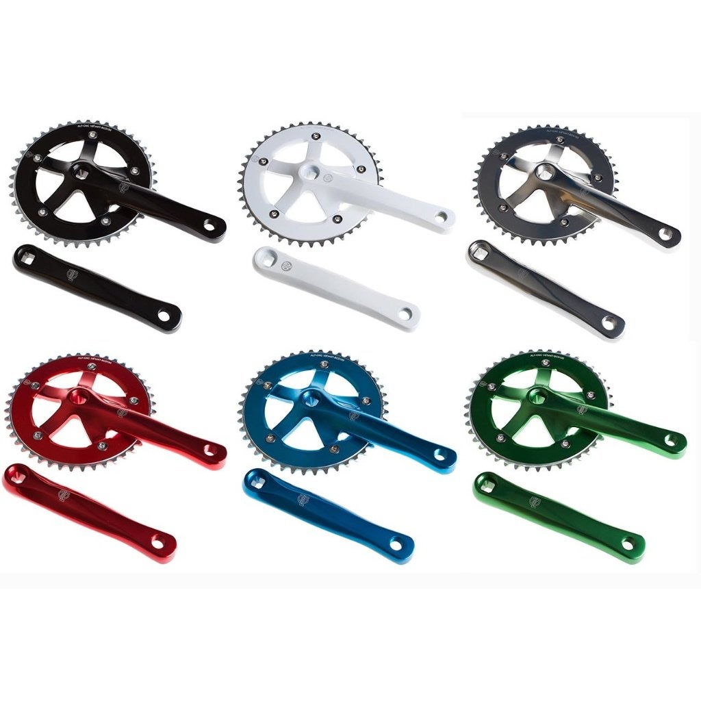 BLB - Freestyle crankstel / crankset, zilver of wit, Fietsen en Brommers, Fietsonderdelen, Crankstel of Pedalen, Nieuw, Ophalen of Verzenden