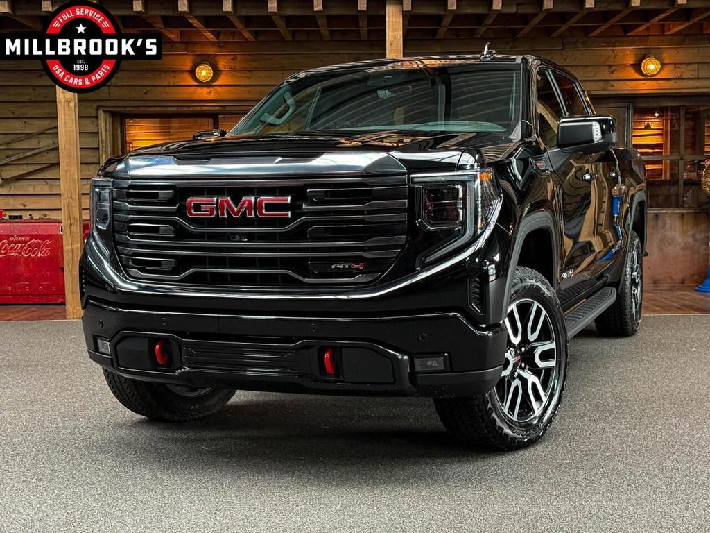 GMC Sierra AT4 6.2 V8 360 graden camera, BPM VRIJ, op voorra, Auto's, Automaat, 8 cilinders, 4 stoelen, Zwart