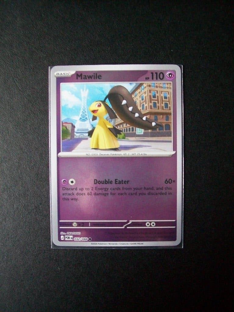 3585. Nieuwe Pokemon Kaart Holofoil MAWILE HP 110 (032/088), Verzenden, Nieuw, Losse kaart, Foil