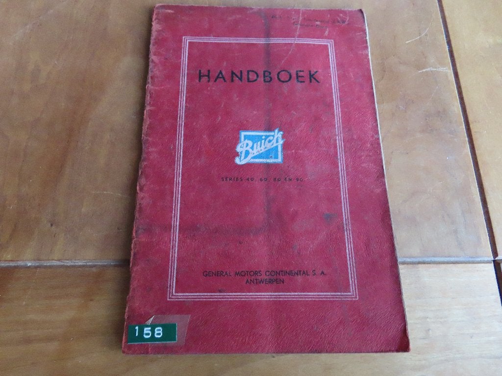 NL instructieboek Buick Serie 40, 60, 80, 90 1935, uniek!, Ophalen of Verzenden