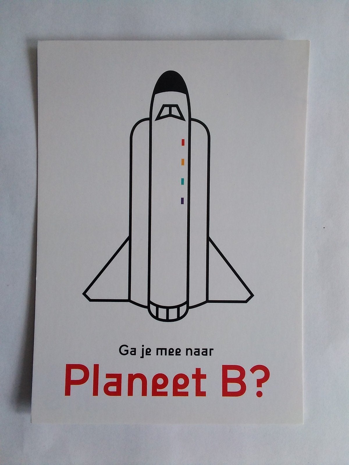Ansichtkaart Ga je mee naar Planeet B?, Verzamelen, Verzenden, 1980 tot heden