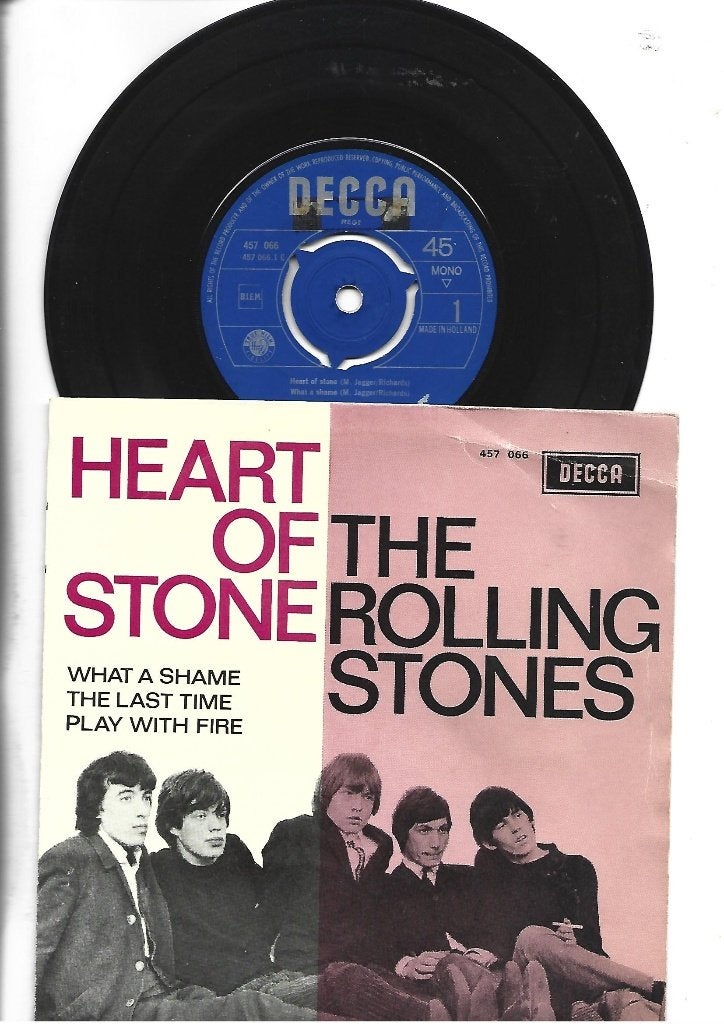 THE ROLLING STONES SINGLE 7" HEART OF STONE 1965, Cd's en Dvd's, Vinyl Singles, 7 inch, Ophalen of Verzenden, Pop, Overige typen