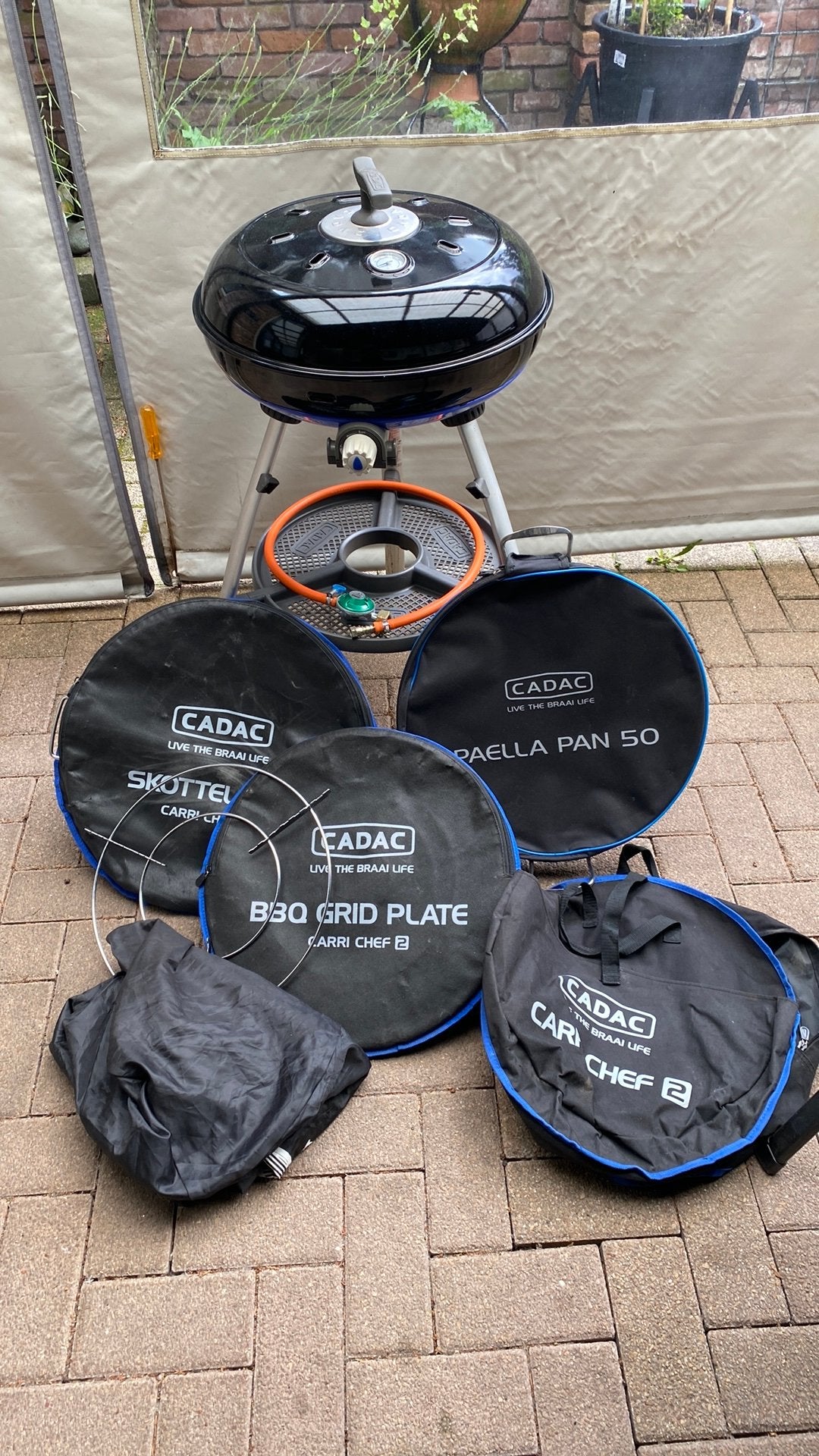 Cadac carri chef gasbarbecue skottelbraai met paella pan, Ophalen, Zo goed als nieuw