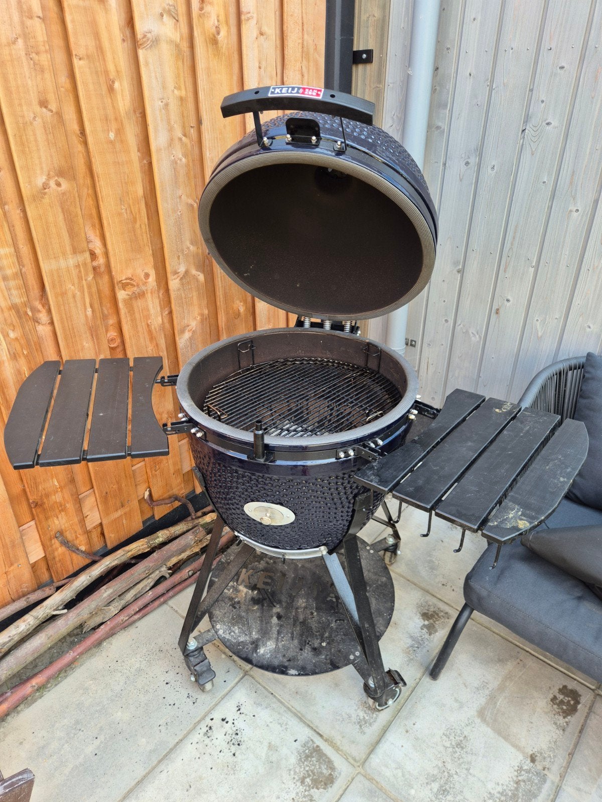 Keij Kamado Pro Blue - XL - 23 inch met gratis hoes, Ophalen, Nieuw