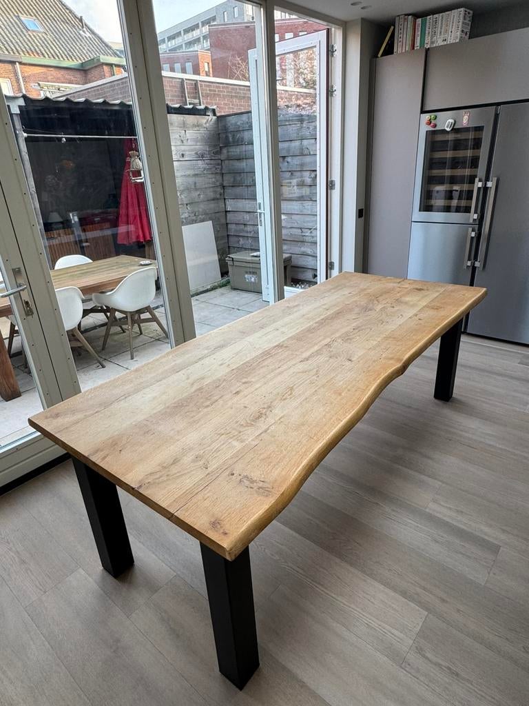 Prachtige Eettafel Boomstamtafel - Massief Hout, Ophalen, 100 tot 150 cm, 200 cm of meer, Zo goed als nieuw