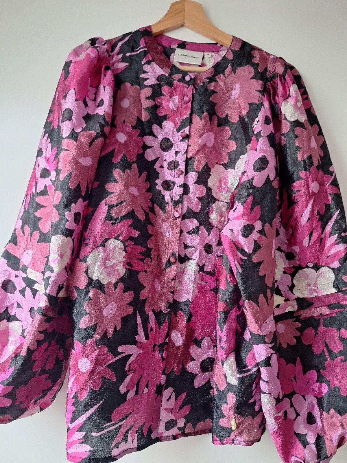 Fabienne Chapot blouse met bloemenprint, Zo goed als nieuw, Fabienne Chapot, Roze, Ophalen