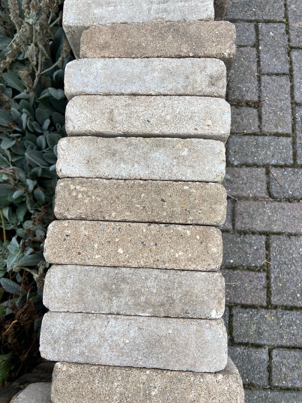 Beige/zandkleurige klinkers 20x5x8cm (ca3m2), Tuin en Terras, Ophalen, Gebruikt, Klinkers, 5 tot 10 m²