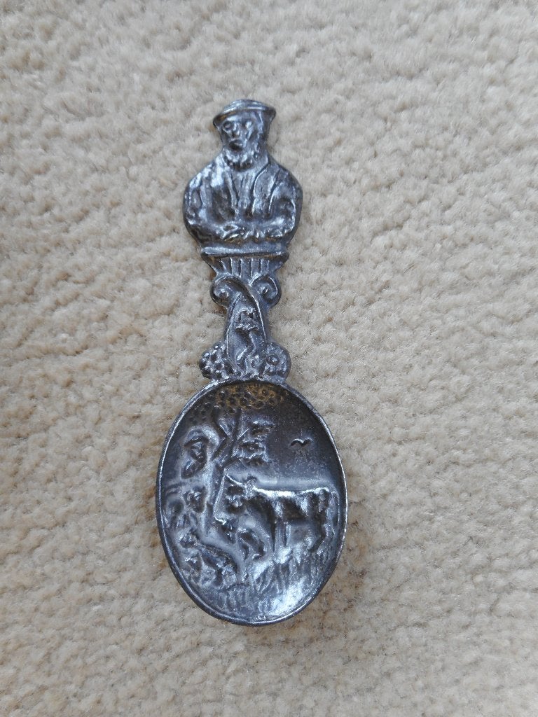 Lepeltje van tingieterij uit Tiel Nieuw, Antiek en Kunst, Ophalen of Verzenden