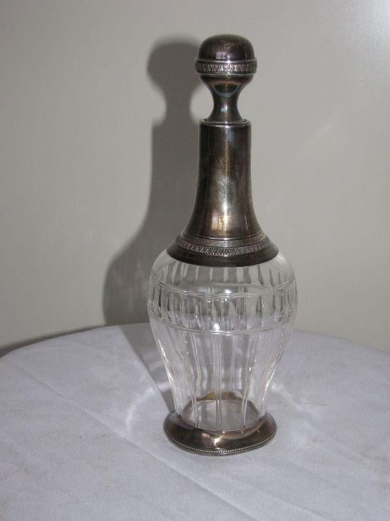 Karaf in kristal met zilver, Antiek en Kunst, Verzenden, Zilver