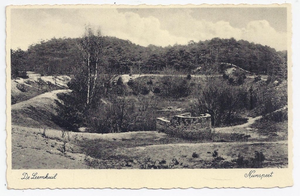 Nunspeet De Leemkuil Oude Ongelopen Ansichtkaart ( B1319, Ophalen of Verzenden, 1940 tot 1960, Ongelopen, Gelderland