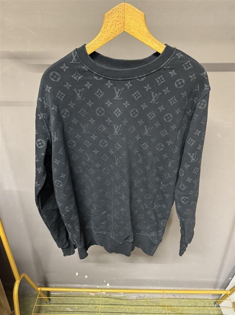trui - Louis Vuitton Monogram Sweatshirt / Jumper maat Large, Ophalen of Verzenden, Zo goed als nieuw, Maat 52/54 (L)