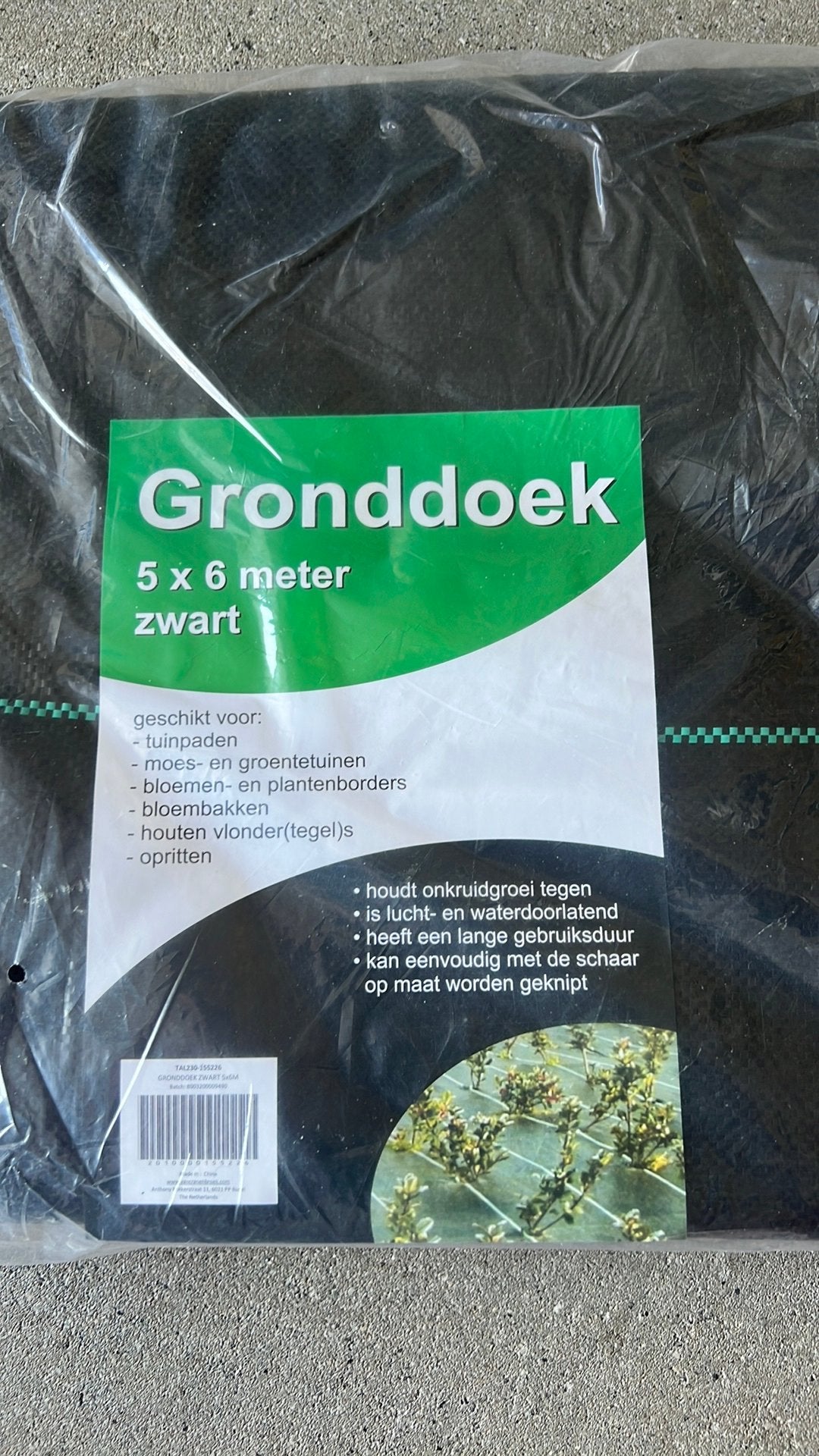 Gronddoek nieuw 5x6 zwart, Caravans en Kamperen, Ophalen, Nieuw