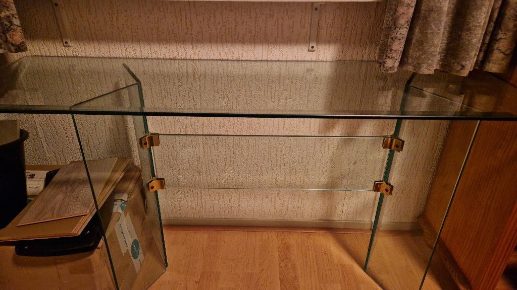 Luxe glazen dressoir / wandmeubel, Huis en Inrichting, Kasten | Wandmeubels, Ophalen, Zo goed als nieuw, 25 tot 50 cm, Minder dan 100 cm