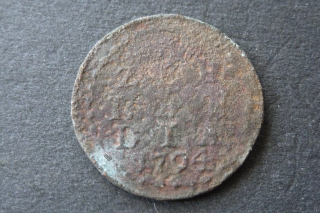 Provinciaal - oude duit Zeeland 1794 (d 90, Postzegels en Munten, Ophalen of Verzenden, Vóór koninkrijk, Overige waardes, Losse munt