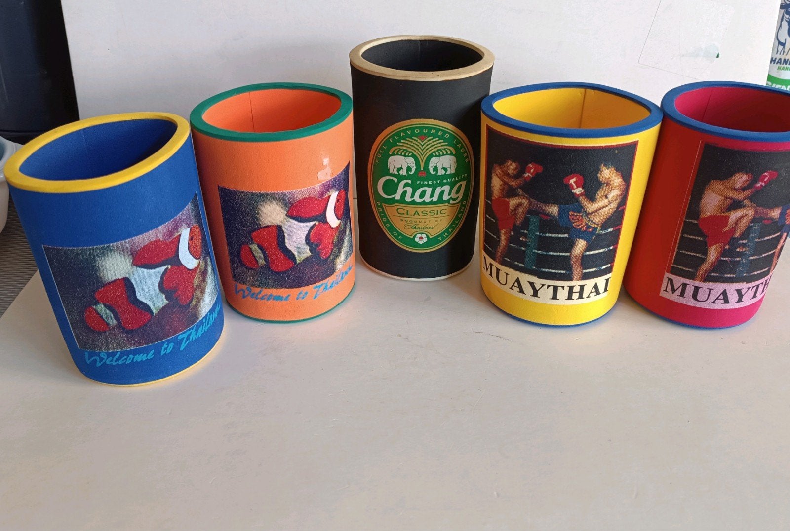 Bierkoelers - Set van 5 diverse designs, Ophalen of Verzenden, Gebruikt, Flesje(s), Overige merken