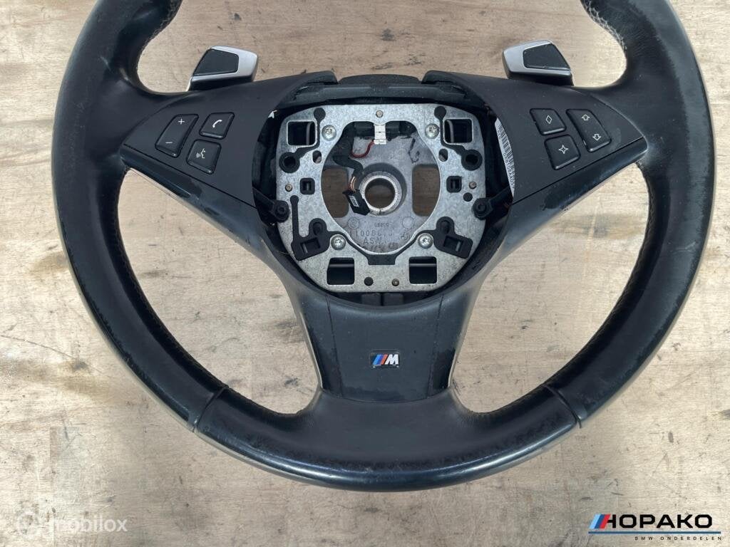 Stuurwiel leder BMW 5 serie E60 E61 - startstop | flippers, Gebruikt, Einsteinlaan 5, rijswijk, Bmw, Ophalen of Verzenden