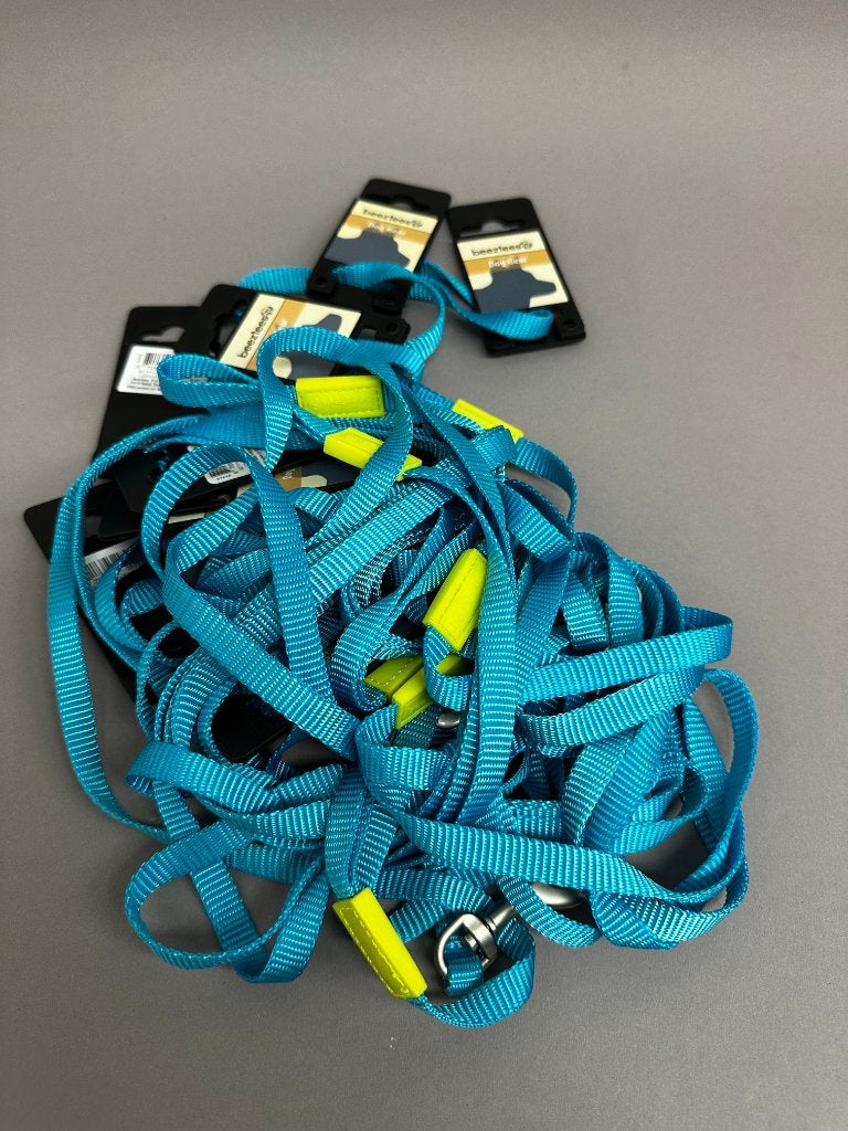 Partij á 10 looplijnen XS Beeztees blauw 120cm x 10mm, Nieuw, Ophalen of Verzenden, Beeztees, Nvt
