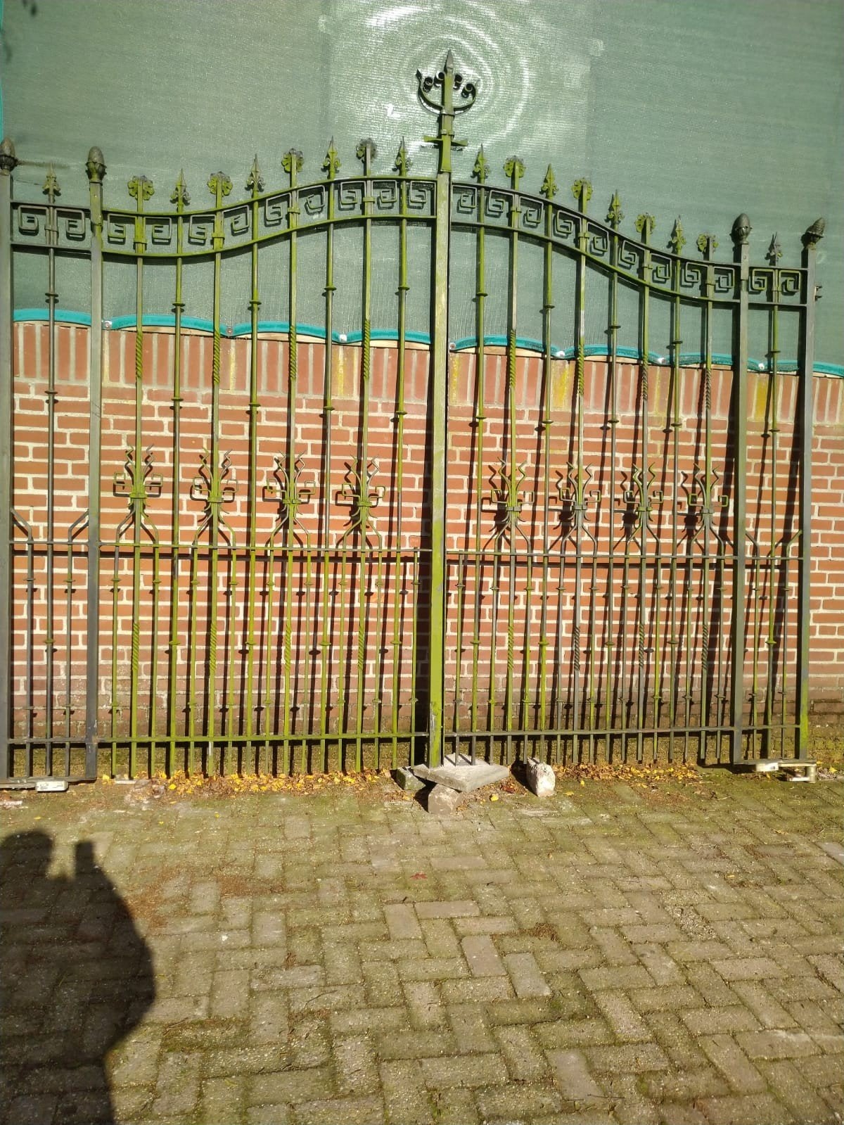 smeedijzeren poort antiek, Tuin en Terras, Ophalen, Gebruikt, IJzer, 200 cm of meer