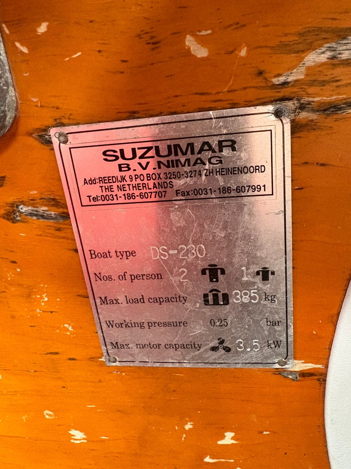 Suzumar 2,30 + 7,5 mercury, Ophalen, Overige materialen, Gebruikt, Overige kleuren
