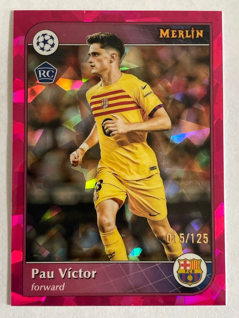 Pau Víctor Merlin Topps RC 015/125 FC Barcelona Kaart, Ophalen of Verzenden, Zo goed als nieuw, Buitenlandse clubs, Spelerskaart