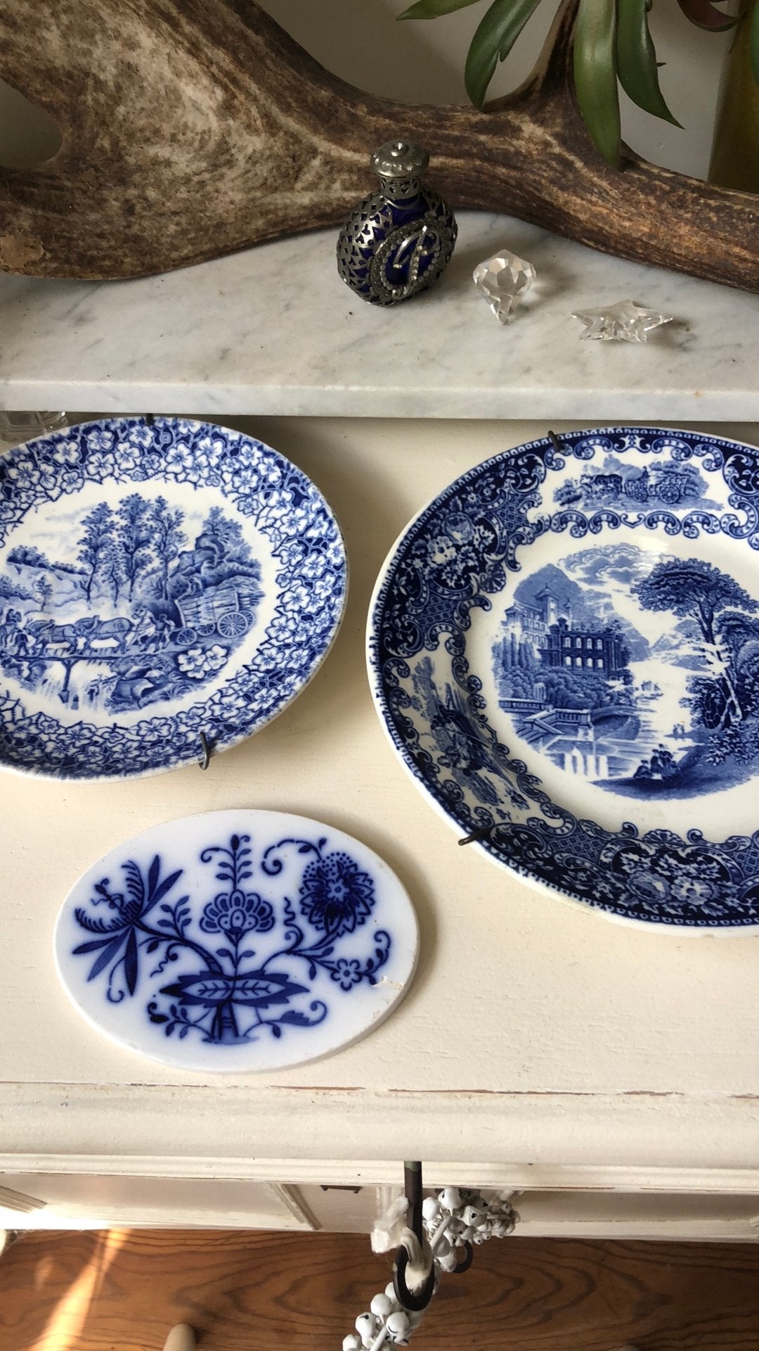 Wandborden in de kleur blauw /wit, Ophalen of Verzenden