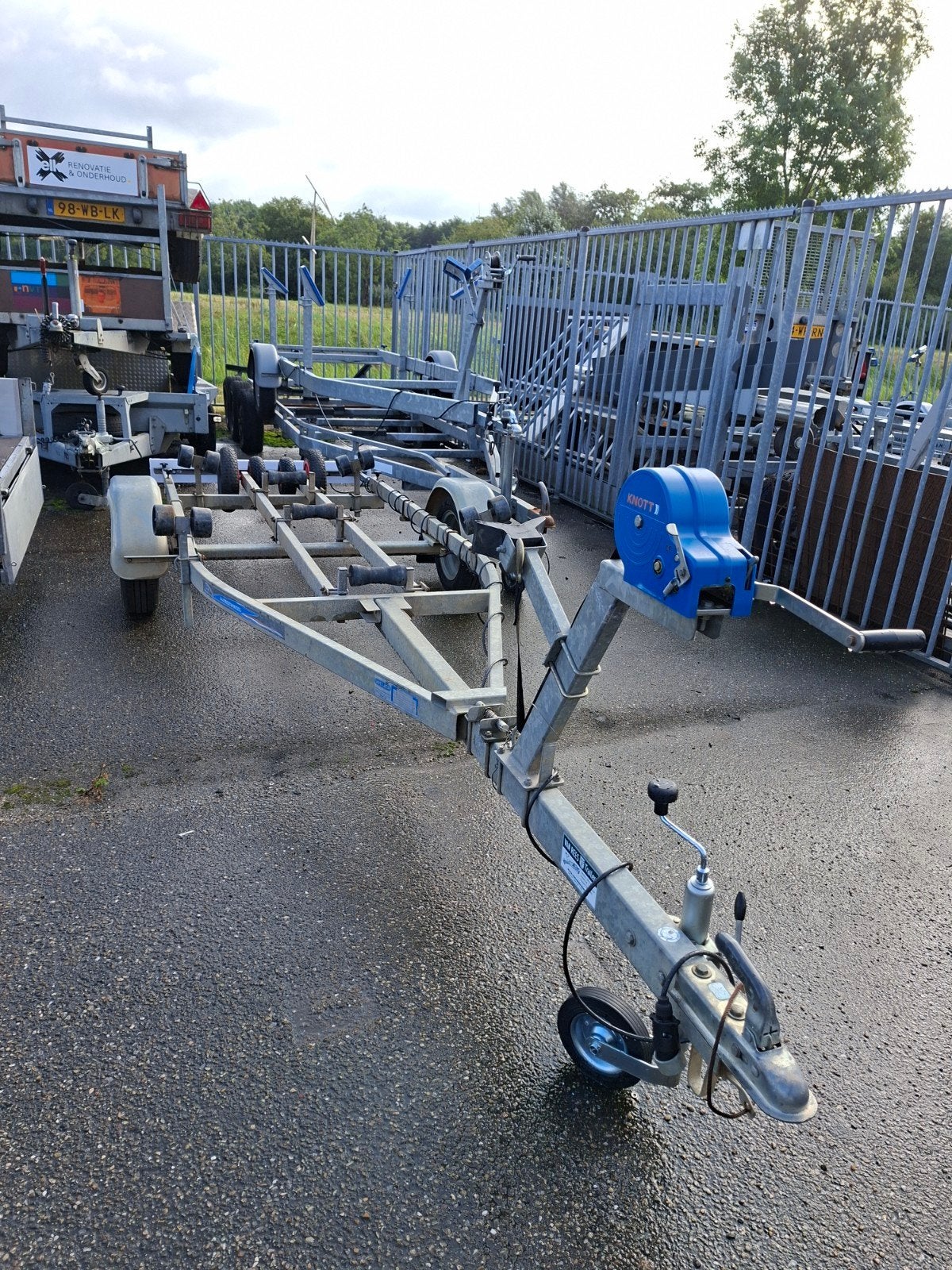 4 en 5 en 6m boottrailers, stallingstrailer, Watersport en Boten, Ophalen, Minder dan 1500 kg, Gebruikt, Overige typen