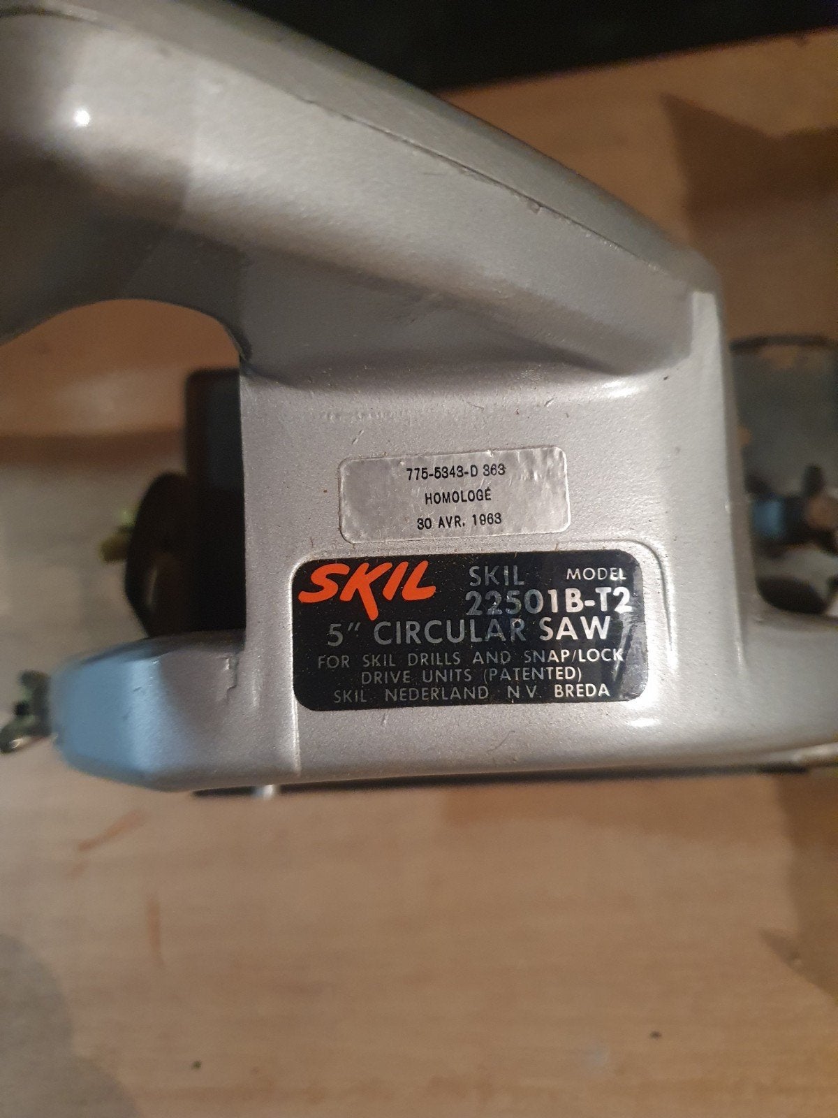 Vintage Skil Cirkelzaag 22501B-T2 - Werkend, Ophalen, Gebruikt, Cirkelzaag, Skil