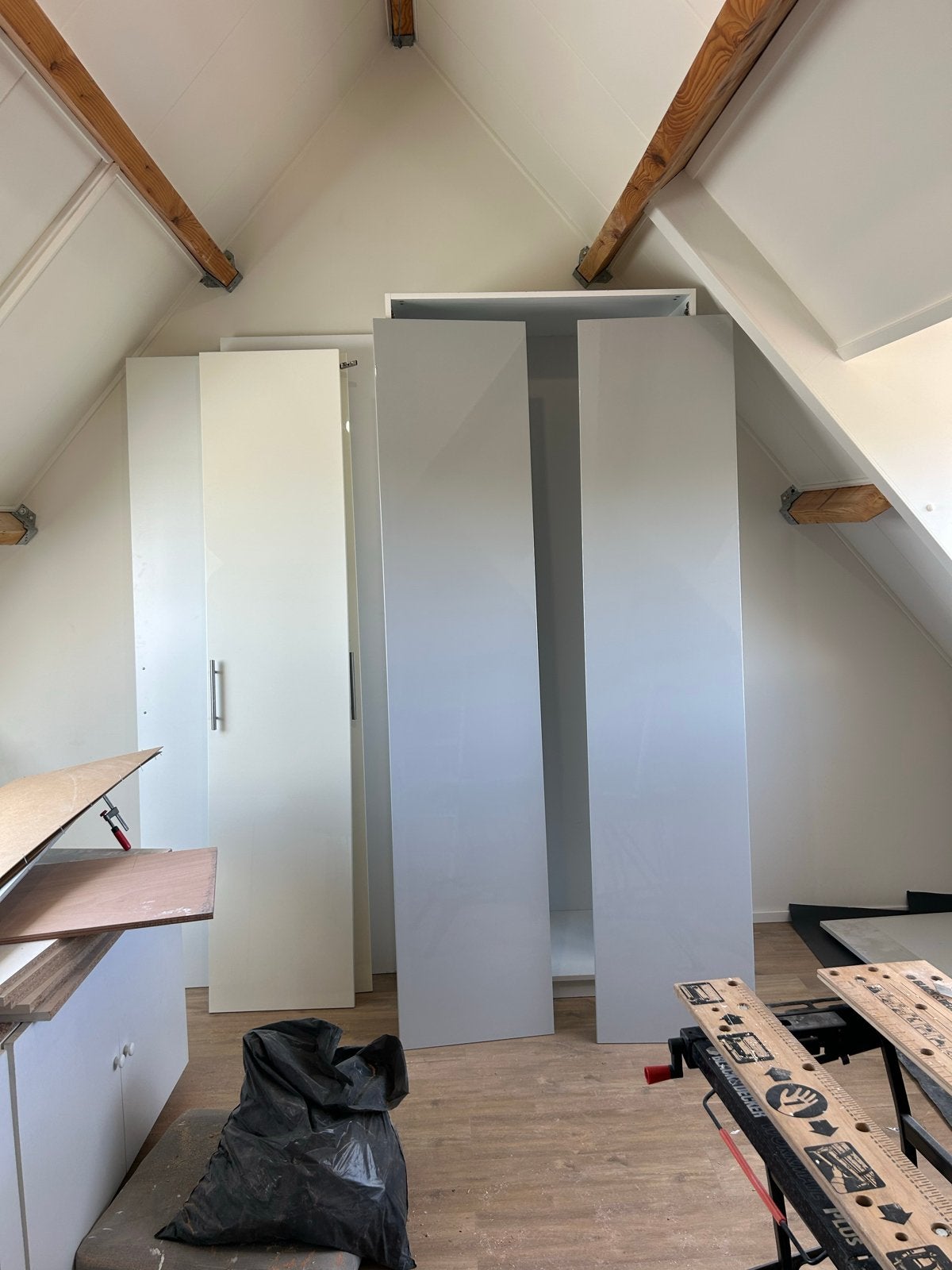 Hoogglans lichtgrijs FARDAL kastdeuren - IKEA PAX, Ophalen, Kunststof, Gebruikt, 200 cm of meer