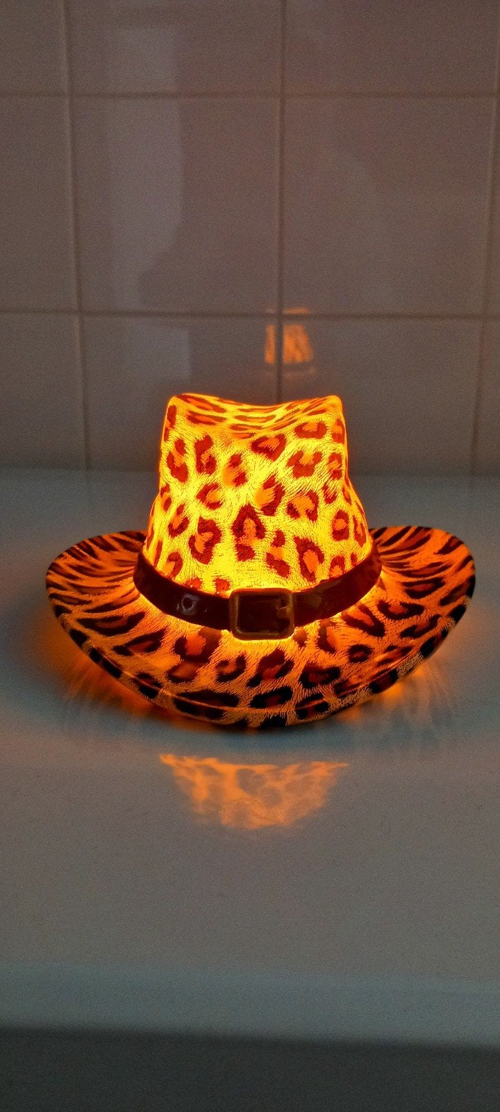 Kersten:Panterprint Cowboy Hoed met Verlichting♥️NIEUW♥️, Ophalen of Verzenden, Nieuw, Overige typen