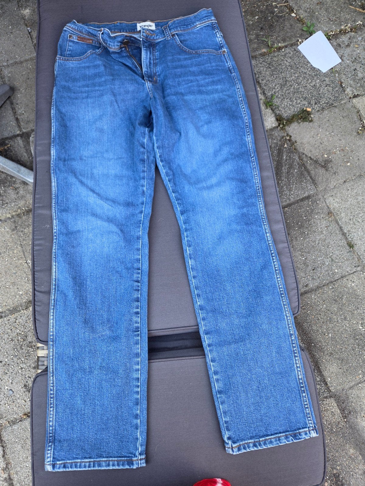 Wrangler Texas Slim Jeans W30 L32 - Zo goed als nieuw, Ophalen of Verzenden, Zo goed als nieuw, Blauw