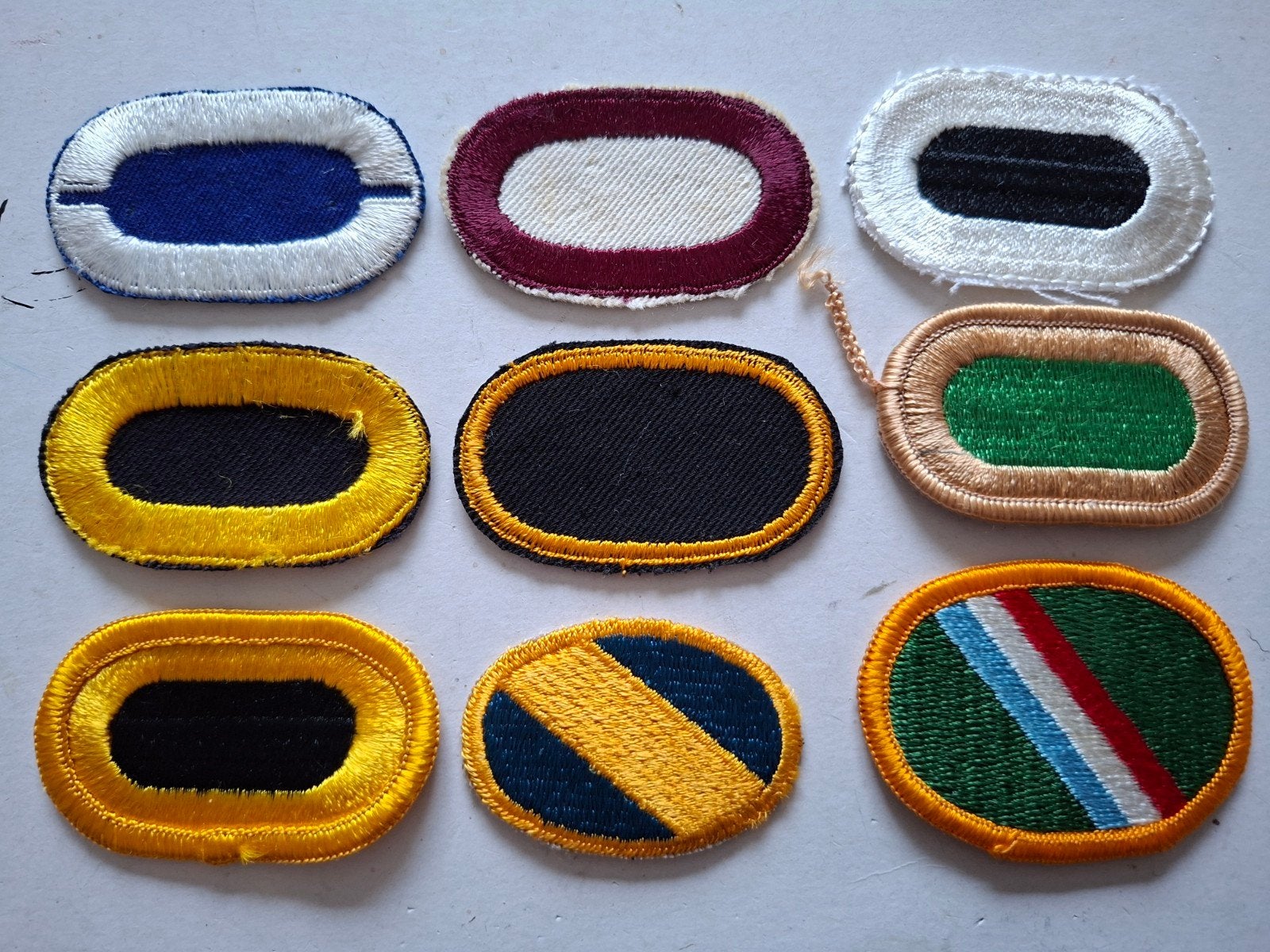 Diverse US ovals, Ophalen of Verzenden, Landmacht, Nederland, Embleem of Badge
