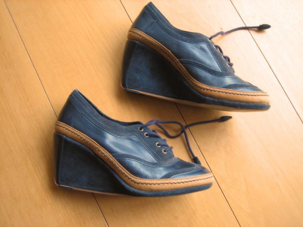 Zeer aparte blauw leren Designschoen J SHOES 38-E Snazzeys, Pumps, Nieuw, Blauw, Verzenden